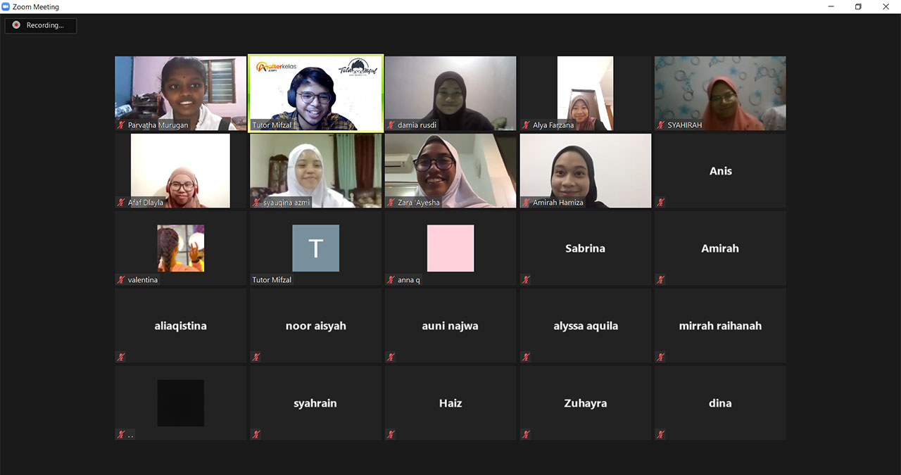 Afterkelas coursework and recorded lessons